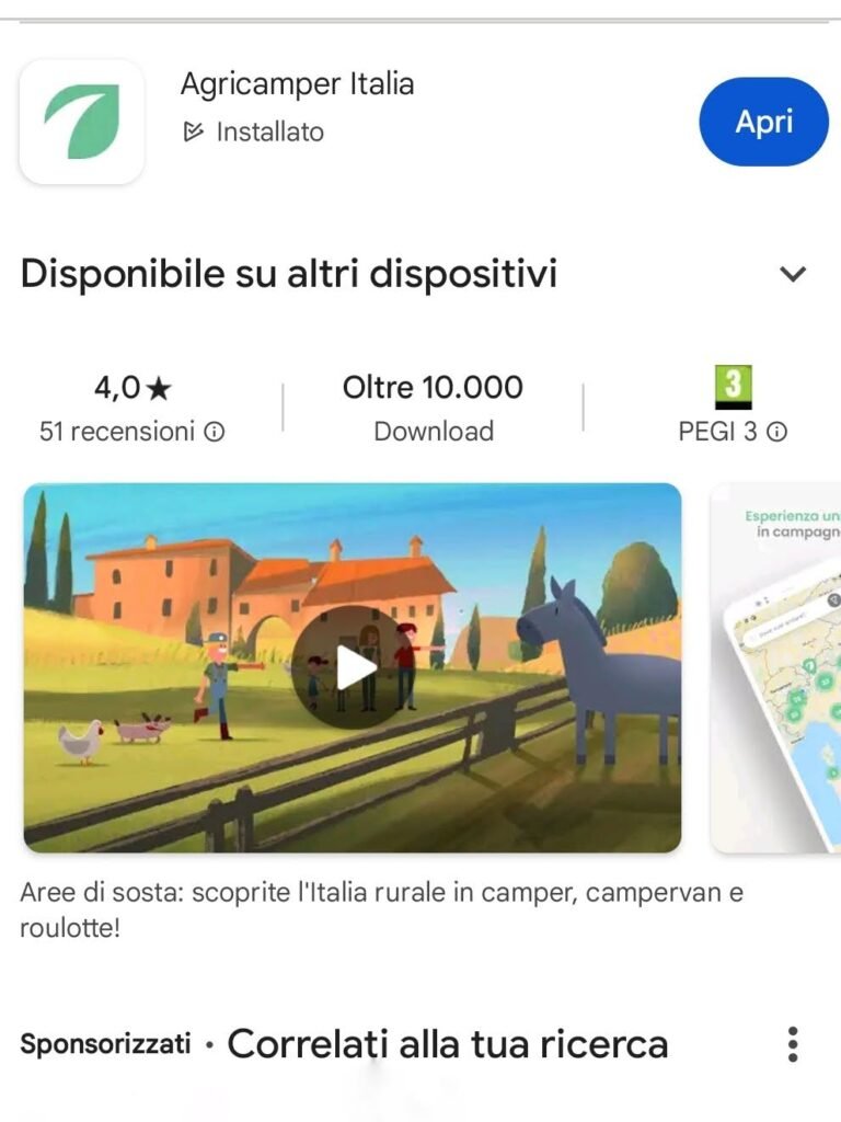 Agricamper-app-android Agricamper Italia app sostare gratis