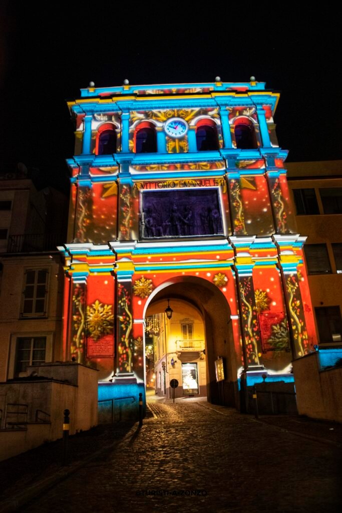 installazioni interattive su Arco di Porta Navina