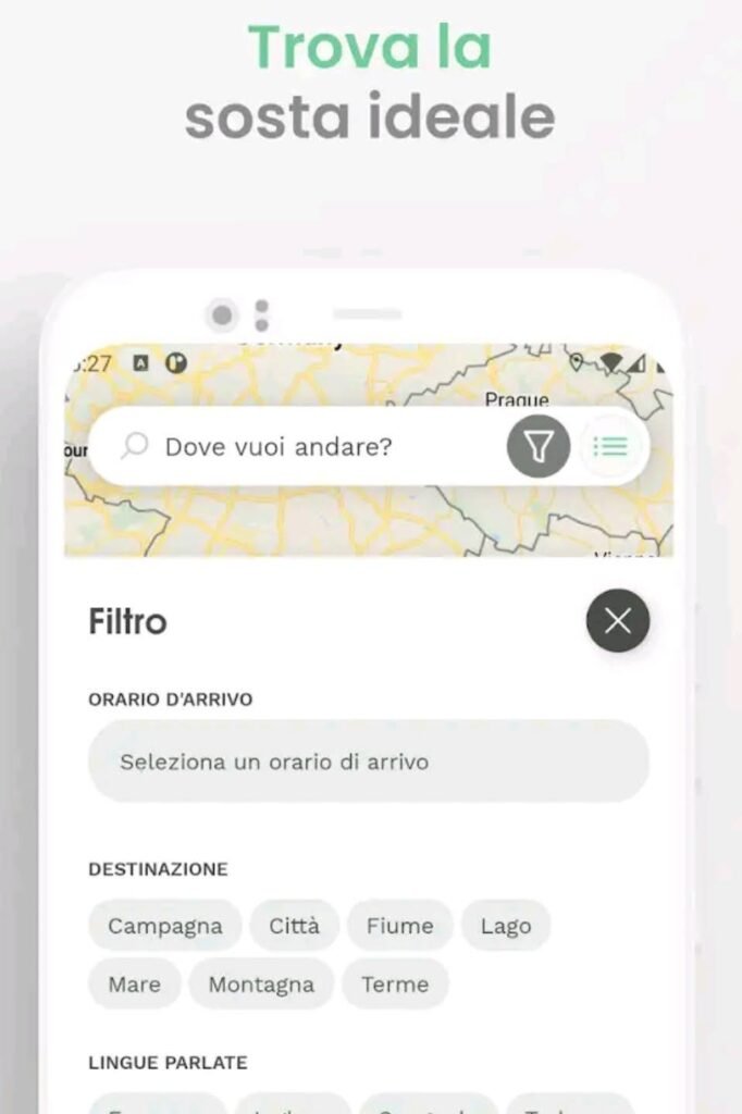ricerca-strutture-gratis-agricamper App Android Agricamper Italia sostare gratis