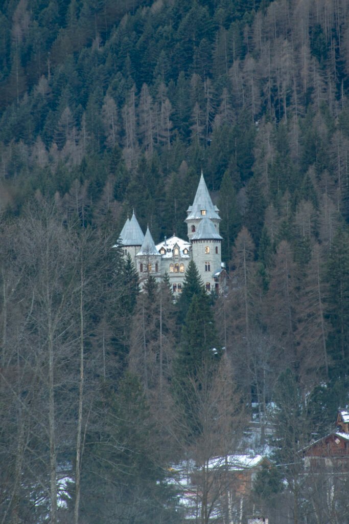 Castel-Savoia-bosco Castel Savoia nel bosco di Gressoney