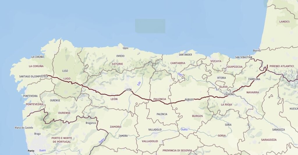 Cammino Francese verso Santiago de Compostela
