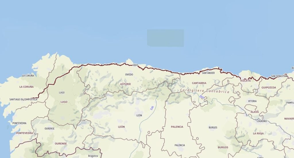 Santiago de Compostela: Cammino del Nord