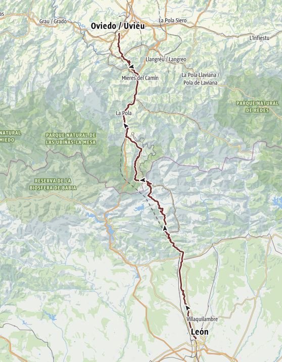 Cammino del Salvador verso Santiago di Compostela