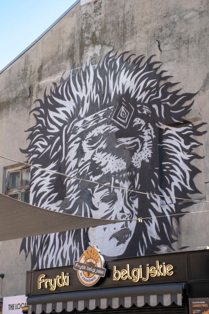 Street art a Cracovia: camper in Polonia